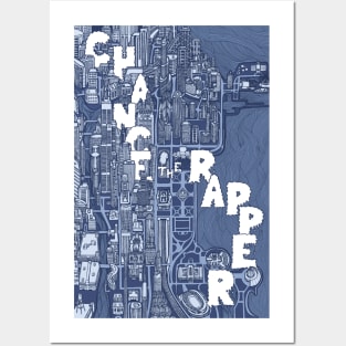 Chance the Rapper Chicago Map (Front) Posters and Art